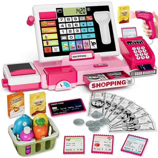 Kids Shopping Cash Register Pretend Play Set