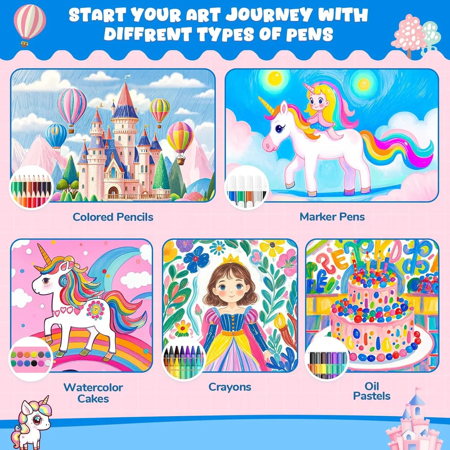 86PCS Kids Coloring Kit