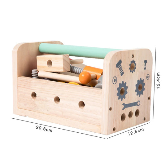 Kids Wooden Tool Bench Pretend Play Set