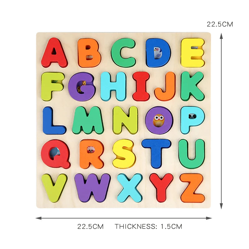 Wooden Alphabet Learning Puzzle
